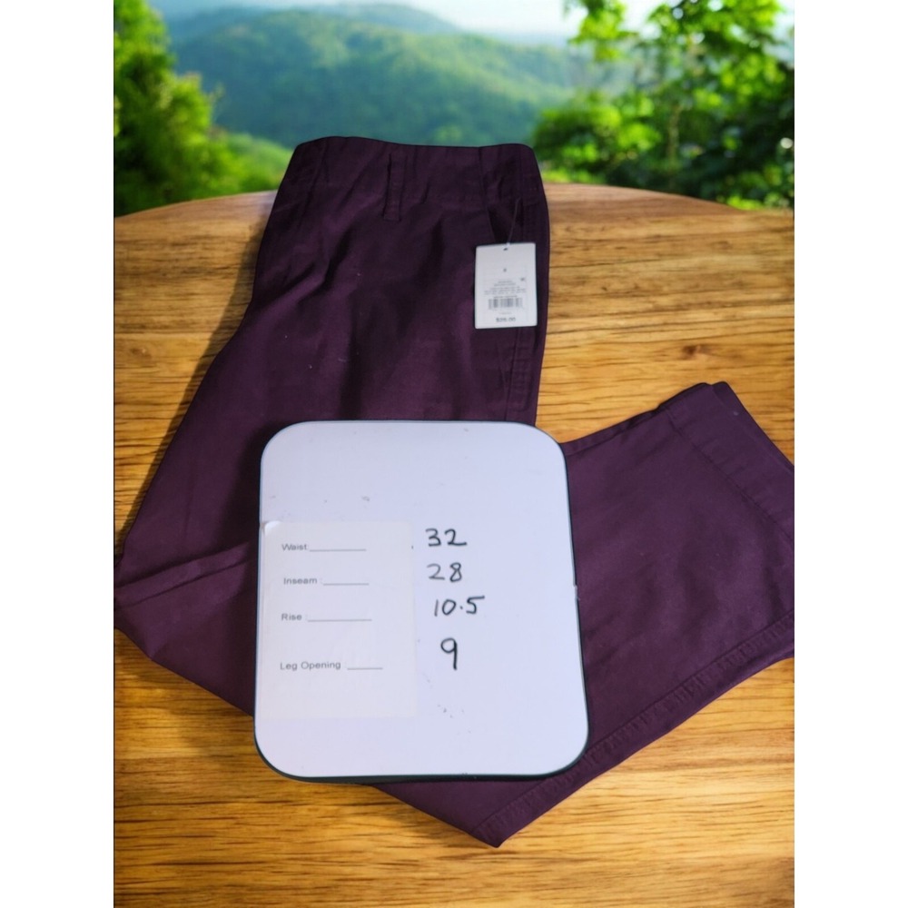 NWT A New Day Size 8 Women's Merlot High Rise Straight Leg Stretch Pants - Picture 7 of 7